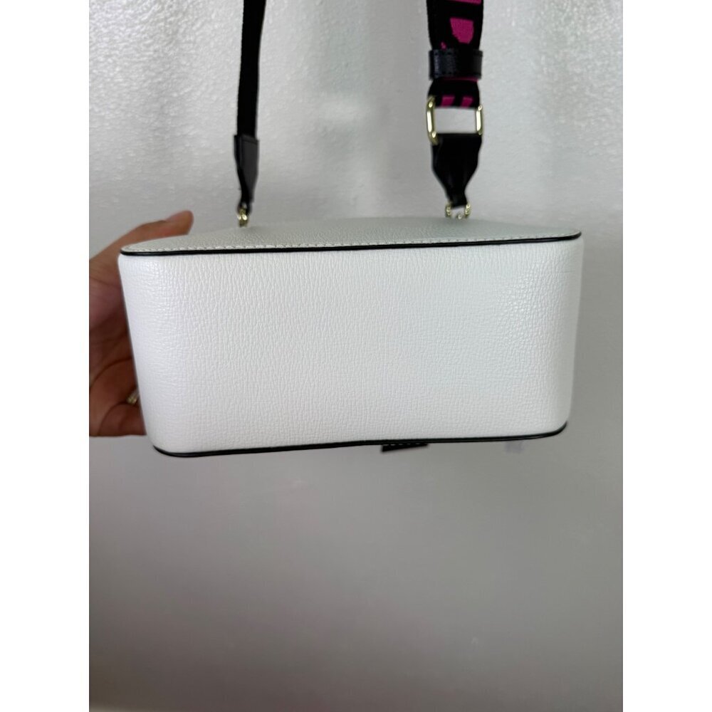 NEW KARL LAGERFELD Simone Rainbow Studded Crossbody Bag White Premium Leather - Picture 10 of 15